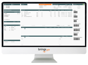 Desktop Computer mit der brings Wägesoftware veranschaulicht